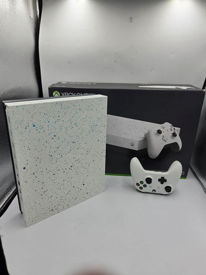 Microsoft Xbox One X Console, 1TB, Hyperspace Edition White/Dots, Boxed