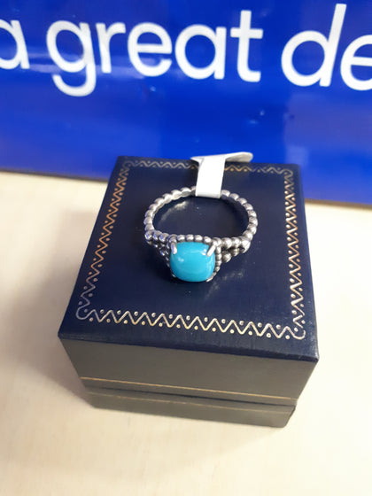 Pandora Ring With Blue Stone.