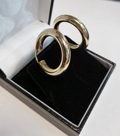 9ct Yellow Gold Hoop Earrings - 5.01g - Approx. 1