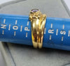 18ct Gold Ring Purple/Clear Stones Size "Q"