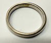 18CT WHITE GOLD BAND SIZE M