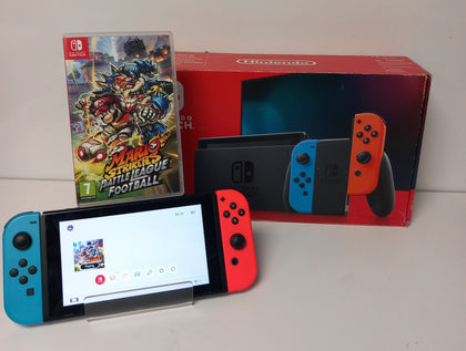 *Sale* Nintendo Switch Neon Red/Neon Blue Console 1 Game.