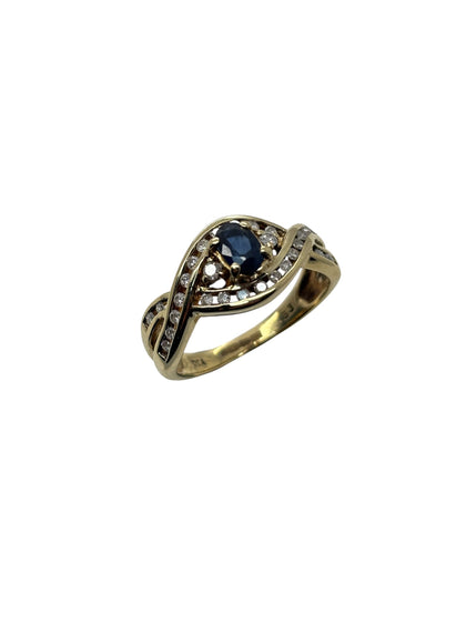 Gold Diamond Ring - 9ct - 3.9g - Size P