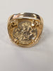 9ct ST George Ring Size R 1/2