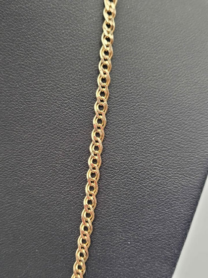 14ct Yellow Gold Bismarck-Link Chain Necklace - 4.81 Grams - 20