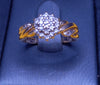 18ct Gold Ring With Clear Stones Size-O