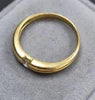 18ct Gold Diamond Ring Size V 1/2
