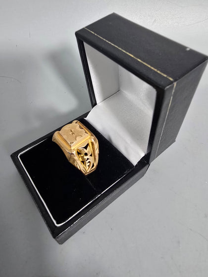 18CT AISAN GOLD RING 750 4.4G SIZE W