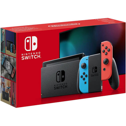 Nintendo Switch Console Neon Red/Blue & 2 Games