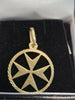 9ct Yellow Gold Maltese Cross - 1.2G - Hallmarked