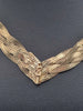 9CT Yellow Gold Braided Herringbone Necklace - 17" Long - 14.90 Grams