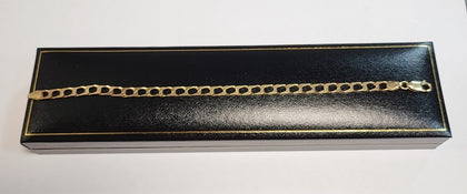 9CT Yellow Gold Cuban Link Bracelet - 6.3G - 9.5