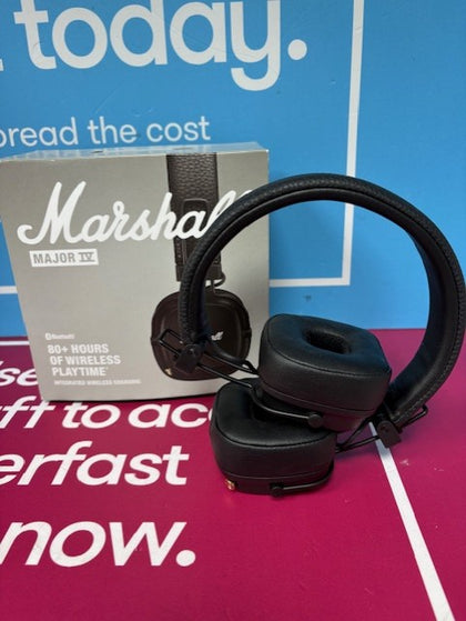 MARSHALL MAJOR IV FOLDABLE WIRELESS BLUETOOTH HEADPHONE BLACK BOXED