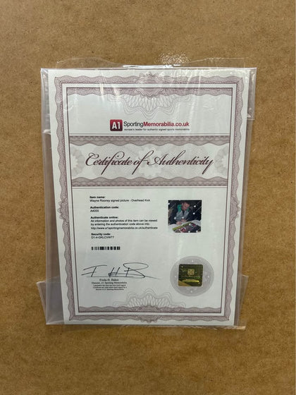 Manchester United vs Manchester City ‘Wayne Rooney’s Overhead Goal’ Memorabilia Signed *COLLECTION ONLY*