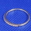 9ct White Gold Diamond Ring (375 Hallmarked & Tested) Weight:1.5G, Size:M