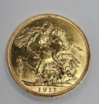 22ct Gold 1911 George V Full Sovereign - 8G