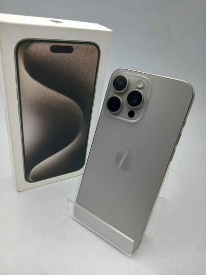 Apple iPhone 15 Pro Max 256GB Natural Titanium Unlocked Boxed 84% Battery