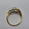 18ct Gold 0.60ct Diamond Crossover Style Cluster Head Ring - Size M (RRP £2800)