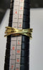 Pandora Gold Sparkling Bow & Crossover Band Ring - Size 50
