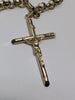 9CT GOLD PATTERNED BELTCHER CHAIN WITH CROSS PRESTON STORE