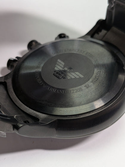 Gents Armani Watch Black Boxed