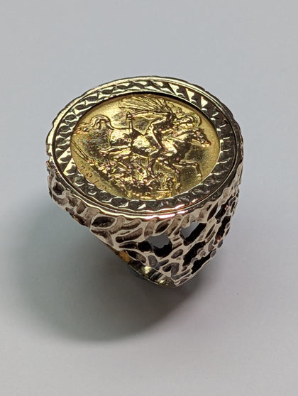 1912 HALF SOVEREIGN RING PRESTON STORE