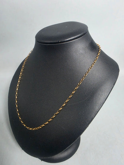 9ct GOLD NECKLACE 1.6G 375 16'' in Length