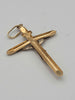 9ct Yellow Gold Crucifix Cross Pendant – 1.41g – Approx. 1.5" Long
