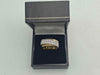 18ct Yellow Gold Ladies Ring with Double Row of CZ Stones – UK Size N – 10.96g