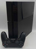 PlayStation 4 console 500GB black with official Dual Shock Controller & cables unboxed black