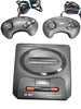 Official Sega Mega Drive II Console, 16-Bit, Black, Unboxed With 2 Wired Controllers And All Leads