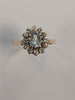 9ct Gold Clear Cz Ring Size M