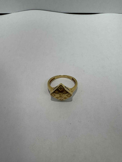 18ct gold ring (Size P) (3.1G)