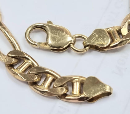 9ct Gold Figaro Bracelet 8
