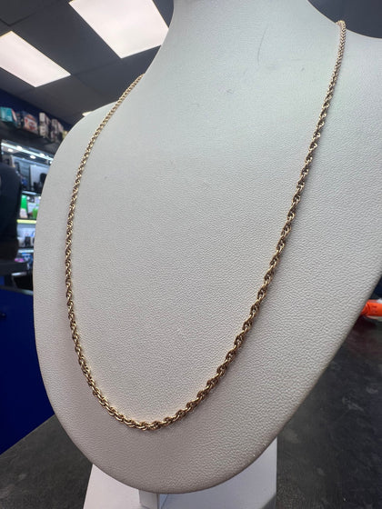 9ct yellow gold rope chain 30