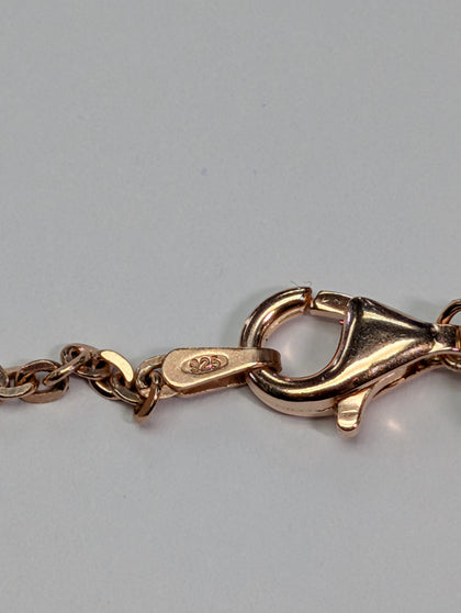 Silver Rose Gold Plated Cross Necklace