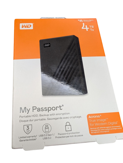 BRAND NEW WD 4TB My Passport Portable Gaming Hard Drive - USB 3.0 - PRESTO STOREN