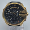 DIESEL Mega Chief Quartz Movement With Black Leather Strap & Original Box