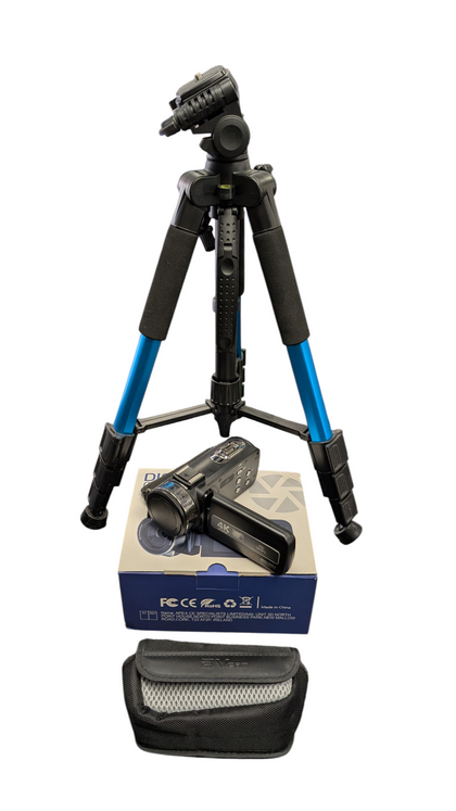 4K Digital Video Camera w/NEEWER Portable Camera Tripod *Boxed*