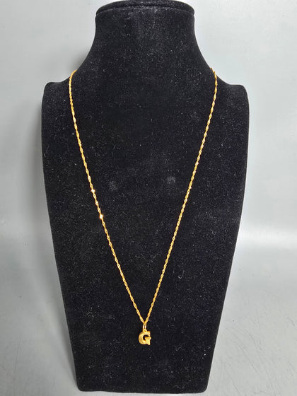 22CT Gold Necklace and Pendent 20'' in Length
