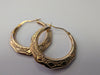 9ct Gold Patterned Earrings