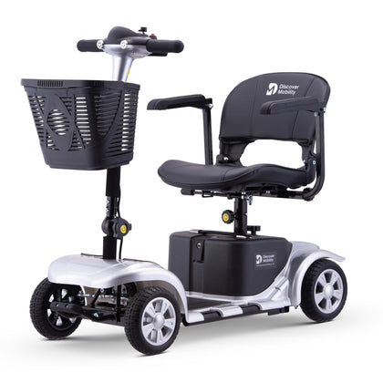 Discover Mobility Rider 4mph Portable Mobility Scooter with Splitting Function 12AH (Silver) **Collection Only**