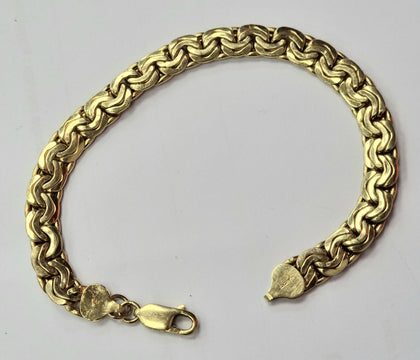 18ct Byzantine Link Bracelet 13.3 Grams 7mm