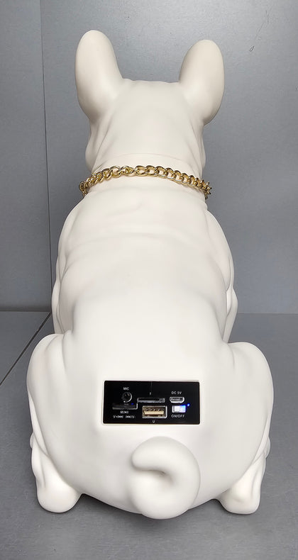 **Sale** Bulldog Shape Bluetooth Speaker CH-M10 White **Collection Only**