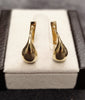 14ct Yellow Gold Teardrop Shaped Lever Back Earrings