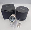 Citizen Black Men's Chronograph Watch with steel bracelet, spare links and original box