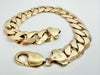 9ct yellow gold curb link bracelet 7.5"