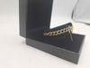 Vintage 9ct Yellow Gold Ladies Curb Bracelet With Heart Clasp - 7.5" Long - 7.61 Grams