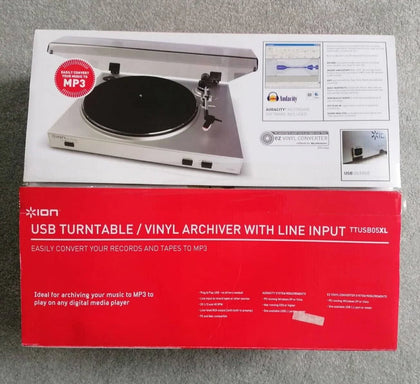 Ion Usb Turntable / Vinyl Archiver With Line Input Ttusb05xl.