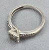9ct White Gold Diamond Ring - Size K